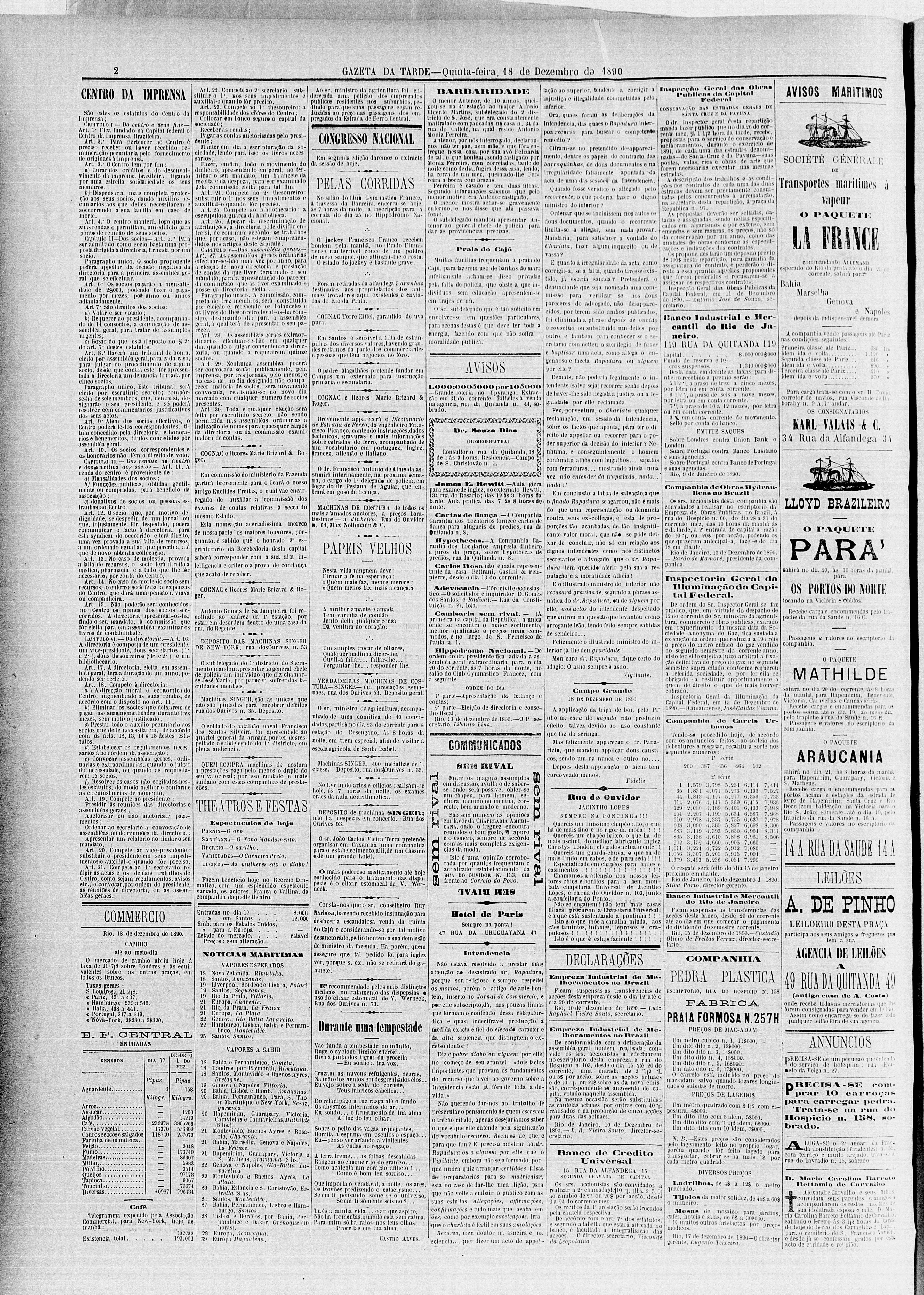 Gazeta-da-Tarde-18-Dez-1890-JCVF-Pretende-Hotel-A